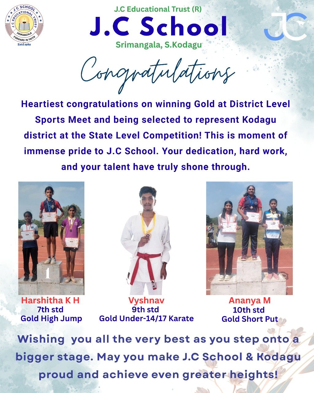 JC School district-level sports winners