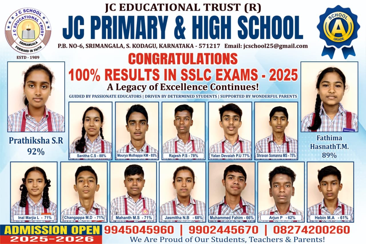 SSLC Result 2025 - 100 percent result